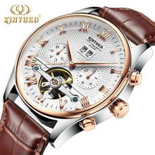 Load image into Gallery viewer, KINYUED Skeleton Tourbillon Mechanical Watch Men Automatic Classic