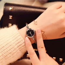 Load image into Gallery viewer, Small Gold Bangle Bracelet Luxury Watches Stainless Steel Retro Ladies