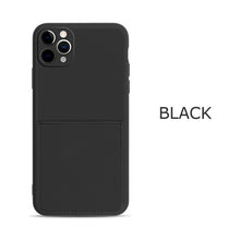 Load image into Gallery viewer, Silicone Phone Case for iPhone SE 2 SE 2020 SE2 X Xr Xs 7 8 6 6S Plus Wallet Funda For iPhone 11 Pro Max Coque With Card Holder