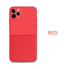 Load image into Gallery viewer, Silicone Phone Case for iPhone SE 2 SE 2020 SE2 X Xr Xs 7 8 6 6S Plus Wallet Funda For iPhone 11 Pro Max Coque With Card Holder