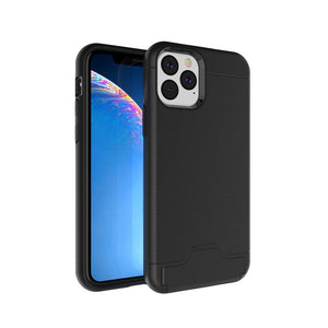 Case For iPhone 11 11 Pro 11 Pro Max Brushed Hybrid Wallet Card