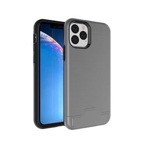 Case For iPhone 11 11 Pro 11 Pro Max Brushed Hybrid Wallet Card