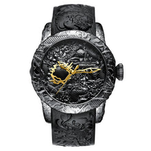 Load image into Gallery viewer, MEGALITH Gold Dragon Sculpture Automatic Mechanical Watches Men
