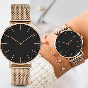 Fashion Women Watches Ultra Thin Stainless Steel