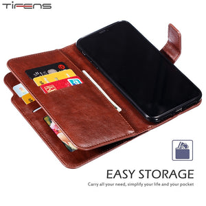 Retro Wallet Flip Card Cover Luxury Leather Case For iPhone 11 Pro X XR XS MAX 5 6 6s 7 8 Plus 5s SE 2020 8Plus Phone Coque Bag