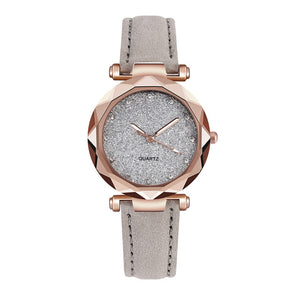 Casual Women Romantic Starry Sky Wrist Watch Leather