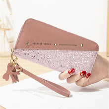 Load image into Gallery viewer, 2020 Fashion Sequined Patchwork Glitter Wallet for Women Long PU Leather Wallet
