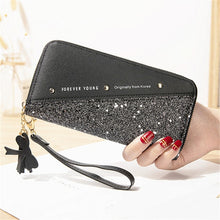 Load image into Gallery viewer, 2020 Fashion Sequined Patchwork Glitter Wallet for Women Long PU Leather Wallet
