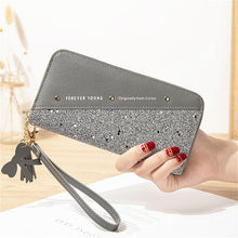 Load image into Gallery viewer, 2020 Fashion Sequined Patchwork Glitter Wallet for Women Long PU Leather Wallet
