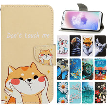 Load image into Gallery viewer, Leather Case on For Huawei P Smart Case Coque Huawei P Smart 2018 Psmart FIG-LX1 FIG-LX2 FIG-LX3 FIG-LA1 Cover Flip Wallet Cases
