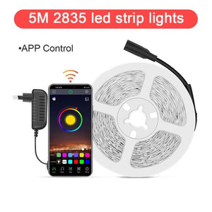 LED Strip Light ,RGB 5050/SMD2835, Flexible Ribbon, DIY Led Light Strip RGB  Tape Diode DC 12V Phone app bluetooth