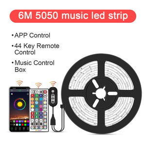 LED Strip Light ,RGB 5050/SMD2835, Flexible Ribbon, DIY Led Light Strip RGB  Tape Diode DC 12V Phone app bluetooth