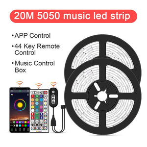 LED Strip Light ,RGB 5050/SMD2835, Flexible Ribbon, DIY Led Light Strip RGB  Tape Diode DC 12V Phone app bluetooth