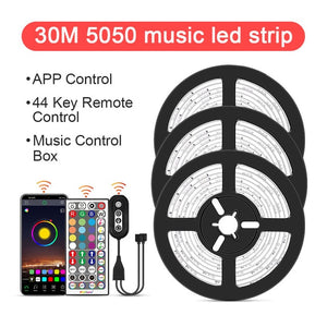 LED Strip Light ,RGB 5050/SMD2835, Flexible Ribbon, DIY Led Light Strip RGB  Tape Diode DC 12V Phone app bluetooth